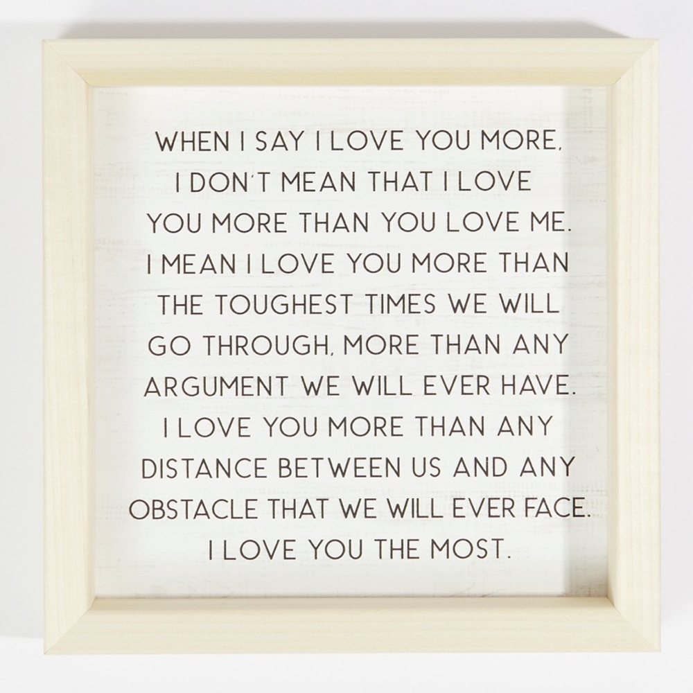 I Love You More Wall Art